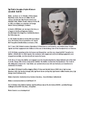 A preview of a PDF biography for Pryde-Watson, Robin Douglas